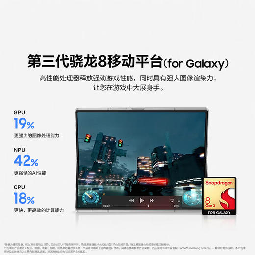 三星（SAMSUNG）Galaxy Z Fold6 大屏AI手机 超轻薄折叠屏手机 第三代骁龙8 游戏手机 商品图5