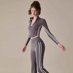 【限时秒】YOGACODE【火树银花系列】2024 瑜伽服外套女士高级感修身立领拉链上衣DWJS124106