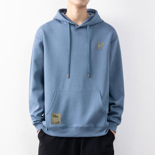 圣得西情侣款棉质连帽卫衣2023年秋季新款宽松胸前字母印花外套潮 商品图1