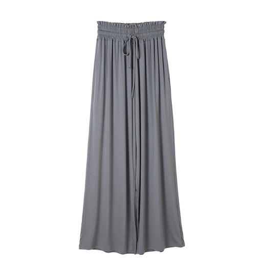 【舒适亲肤！宽腿阔腿裤】修身显瘦，松紧裤腰，弹力十足，旧穿不变形，高弹裙裤长款黑色，垂感阔腿裤薄款休闲长裤，高腰直筒裤女L 商品图4