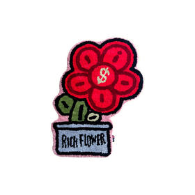 RICH FLOWER有钱花 盆栽地毯 正品盆栽创意地毯地垫高级感脚垫进门玄关防滑 90X118