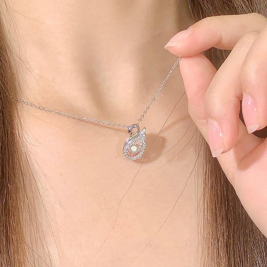 卡蒂罗/KADER 【999足银】在逃公主 天鹅灵动项链 优雅白天鹅时尚高级感轻奢锁骨链 满镶锆石灵动吸睛 情人节礼物 商品图1