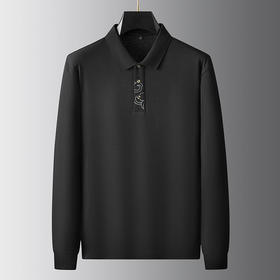 【新款DDA】大依优型大码长袖Polo衫翻领加肥加大肥佬休闲商务宽松透气上衣打底