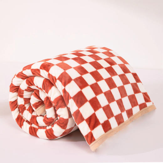 棋盘格牛奶绒毛毯格子珊瑚绒毛毯简约空调毯保暖盖毯午休毯子批发 商品图1