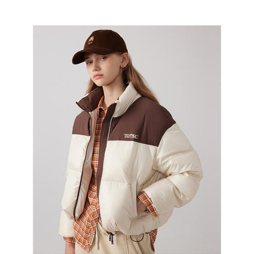 TeenieWeenie小熊字母撞色羽绒服女冬季羽绒服TTJD244T04T 商品图0