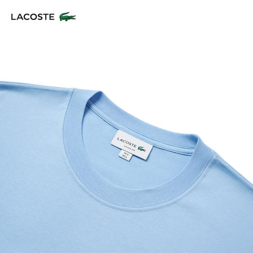 LACOSTE法国鳄鱼男装新款纯棉纯色简约宽松休闲短袖T恤TH2947-10 商品图2