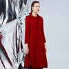EITIE爱特爱冬季新款时尚复古通勤翻领大衣红色毛呢外套7614301 商品缩略图3
