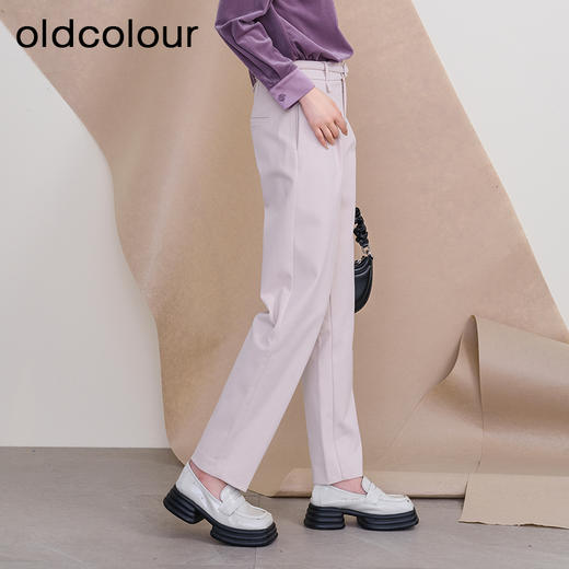 oldcolour欧珂冬季新款高腰宽松时尚长裤女P450704A1 商品图1