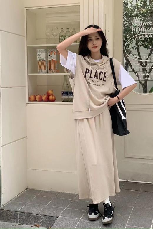 HAYES 米色休闲宽松运动套装 18799 商品图1