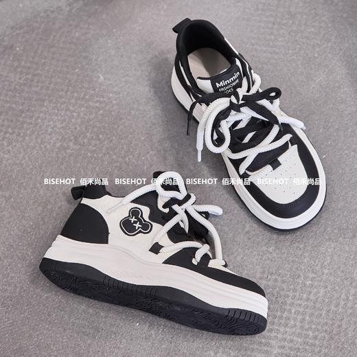 新品高帮单里拼色厚底女士板鞋431B45502（W） 商品图1