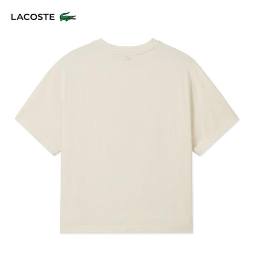 LACOSTE法国鳄鱼女装新款纯棉纯色宽松简约休闲短袖T恤TF4122-10 商品图2