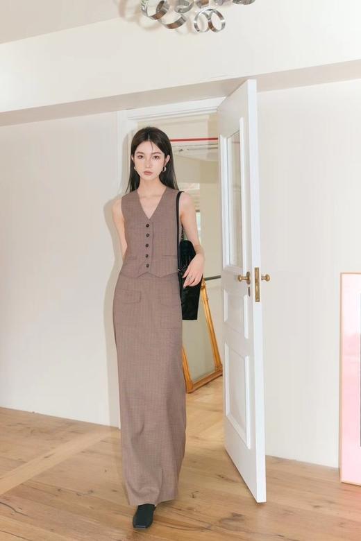 Kai & Kiera 复古帅气马甲半裙两件套装 18333 商品图1