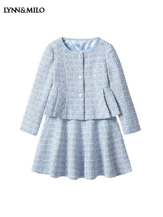 天空之城-LYNN&MILO亲子装小香风背心裙套装洋气两件套装 商品图1