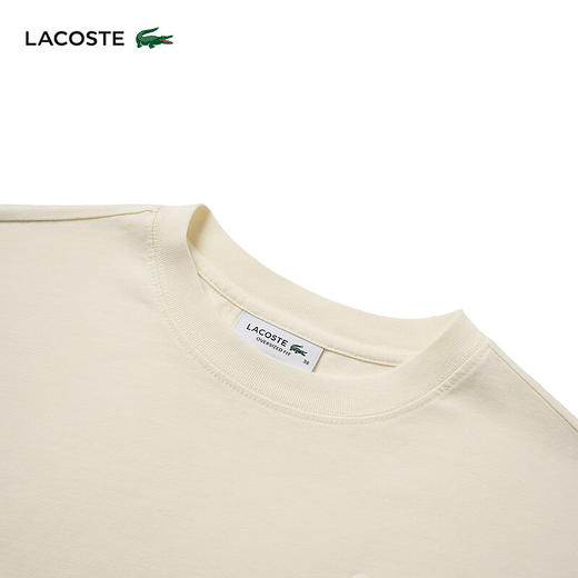 LACOSTE法国鳄鱼女装新款纯棉纯色宽松简约休闲短袖T恤TF4122-10 商品图3
