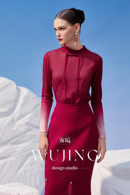 4202020 馥郁芳盈 高密氨纶网上衣 雾境 商品图0