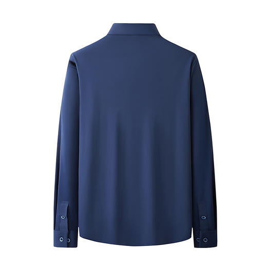 【新款DDY】大依优型大码长袖衬衫加肥加大男装弹力免烫大号大码衬衣男士胖子上衣 商品图7