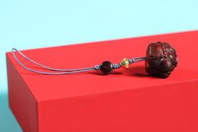 GJXJ0158°鱼与熊掌兼得紫檀小挂件