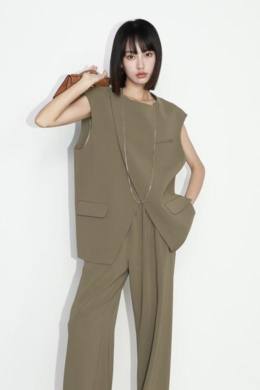 Kai & Kiera 极简不对称西装马甲长裤套装 18699 商品图3