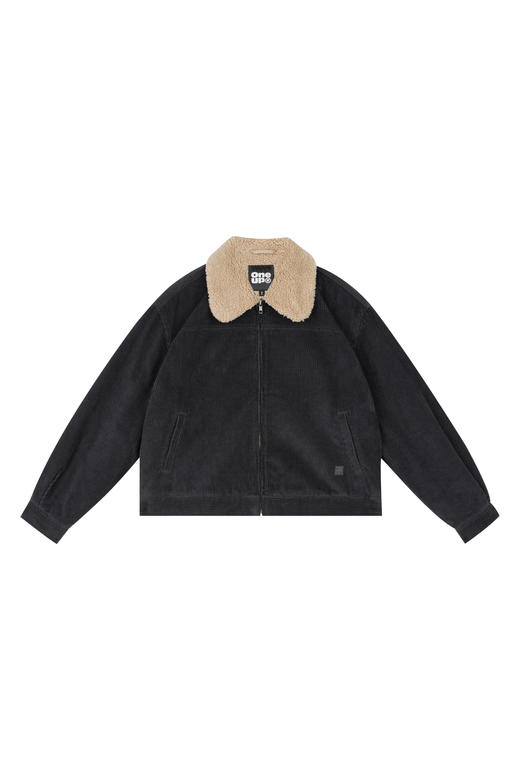 oneup灯芯绒羊羔绒翻领拉链棉服 商品图8