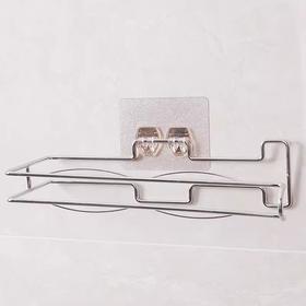 【清仓特惠4.5折】奇丽屋免打孔强力粘钩多用途挂钩毛巾架壁挂式直横两用厨房纸巾架【不支持补差，非质量问题不退不换】S