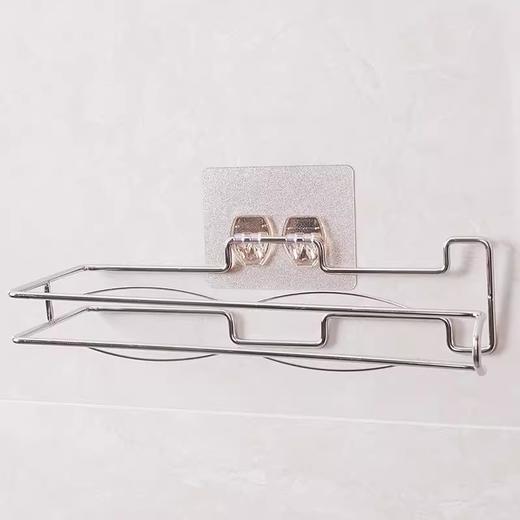 【清仓特惠4.5折】奇丽屋免打孔强力粘钩多用途挂钩毛巾架壁挂式直横两用厨房纸巾架【不支持补差，非质量问题不退不换】S 商品图0