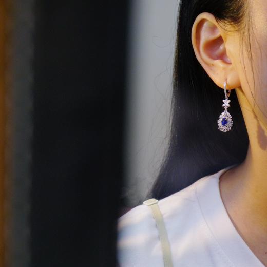 蓝宝石耳坠 1.2ct 商品图5