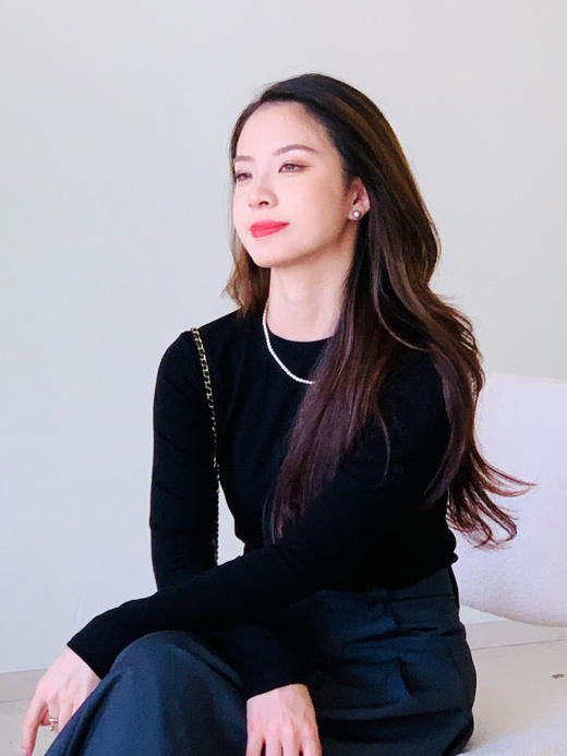 【百图lulu定制】【预售7天发】【双奶皮打底衫】Q弹 仿蛋白羊绒 圆领长袖 T恤 商品图5