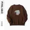 PINLI品立2024秋季新款男士休闲套头卫衣印第安人绣花宽松潮上衣BG243109009 商品缩略图4