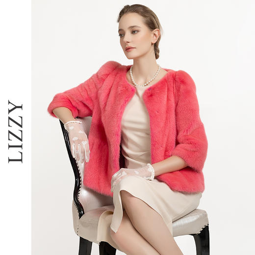 LIZZY冬季优雅*风水貂裘皮大衣外套女上衣6047 商品图1