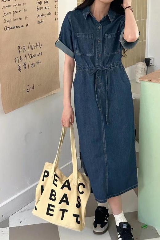 LNNNS 翻领水洗牛仔简约连衣裙 18559 商品图0