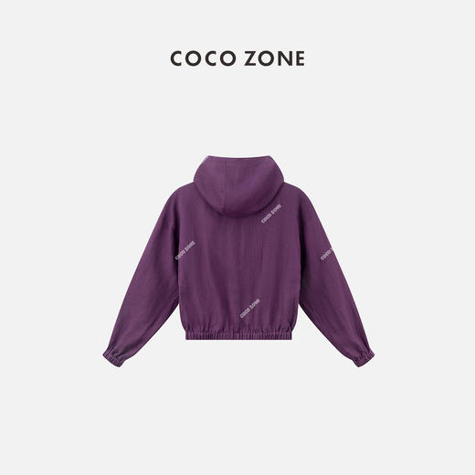 COCO ZONE2024简约百搭连帽开衫外套时尚通勤拉链上衣CC1B0700 商品图1