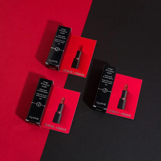 【专柜小样】意大利 Armani阿玛尼  持色黑红管口红/经典唇釉 1.5ml 商品图7