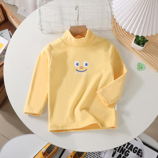 【宝宝德绒长袖T恤保暖打底衫】童装秋季秋装儿童上衣半高领男童女童 商品图2