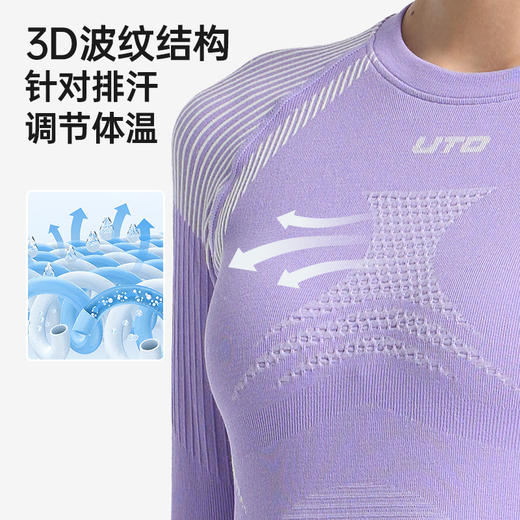 UTO/悠途美利奴绵羊毛速干女户外登山徒步滑雪保暖内衣男秋冬套装 商品图2