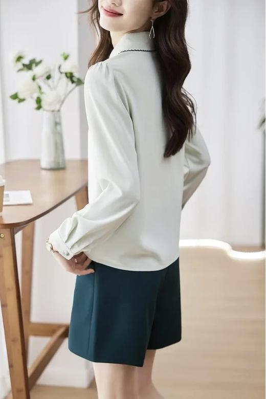 苏醒的乐园 撞色花边衬衣休闲裤套装 18448 商品图3