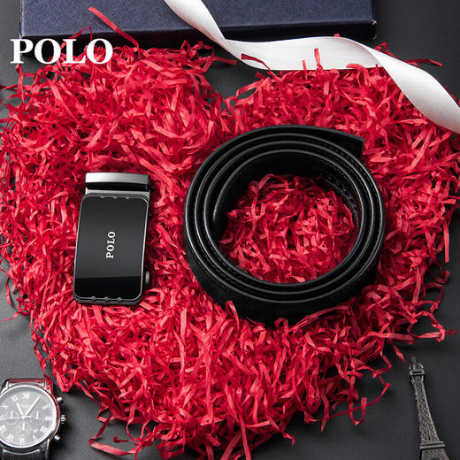 POLO  男士皮带  自动扣牛皮休闲腰带072181 商品图2
