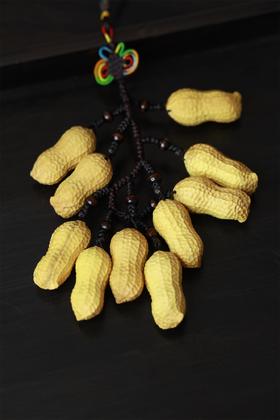 十粒花生串°黄杨挂件
