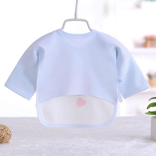 【 羊毛团‼️29.9/2套】0-3个月新生儿衣服纯棉新款初生宝宝挖背衫系带上衣半背衣和尚服 商品图1