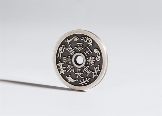 矩德泉坊 纯银手作 长命富贵金玉满堂背浮雕（2.5厘米版） 057 商品图4