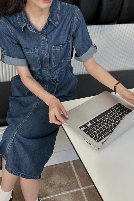 LNNNS 翻领水洗牛仔简约连衣裙 18559 商品图3