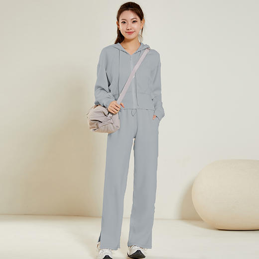 哈瓦塔新款（带帽）长袖开衫休闲运动服外套H320157 商品图8