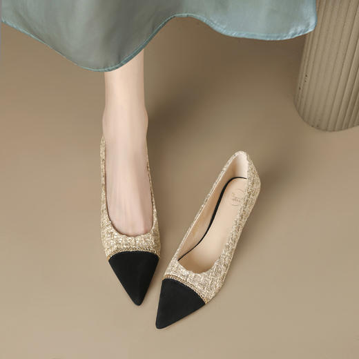 品质好货 | Safiya/索菲娅秋小香风尖头气质高级感单鞋 SF32115722 商品图0