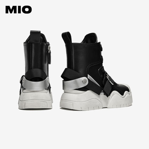 MIO米奥冬季酷趣熔岩厚底高帮鞋小众设计靴子百搭休闲鞋子女M245695353 商品图3