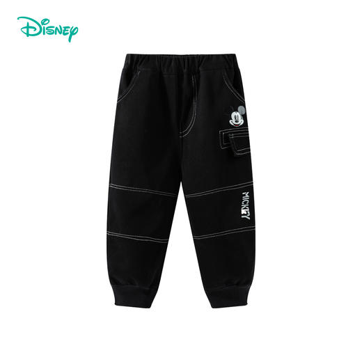 Disney/迪士尼男童加绒长裤秋冬季保暖加厚保暖工装裤子ZD4DK002 商品图5