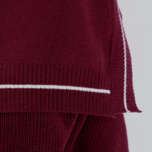 PG632斯尔丽2024秋季新款V领时尚拼色开衫外套可脱卸围巾式披肩针织 商品图5