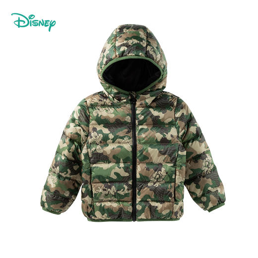 Disney/迪士尼【校服搭档】冬季新款男童轻薄羽绒服时尚户外迷彩可外穿内搭外套ZD4DS022 商品图6