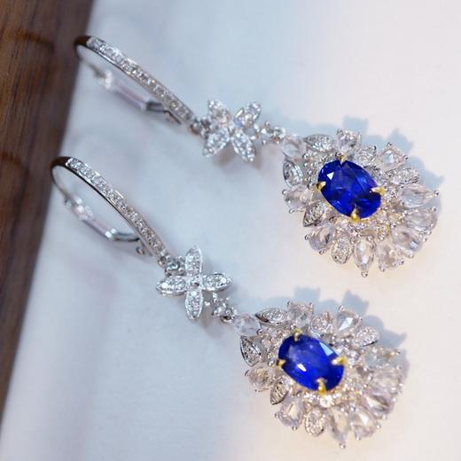蓝宝石耳坠 1.2ct 商品图3