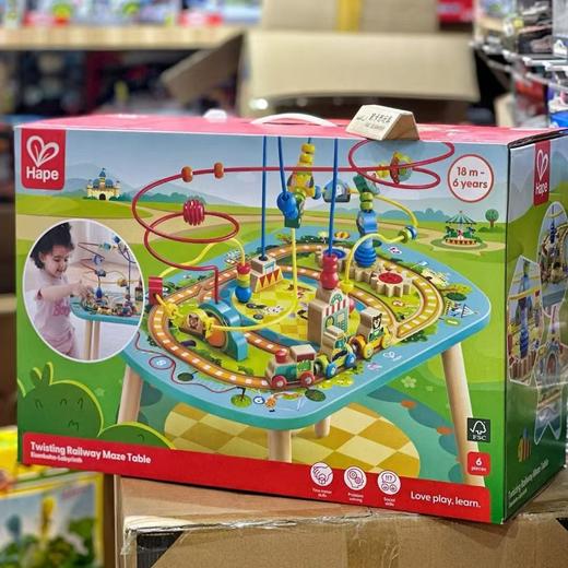 hape儿童丛林穿梭游戏桌宝宝桌面木质游戏玩具 大号串珠绕珠 商品图1
