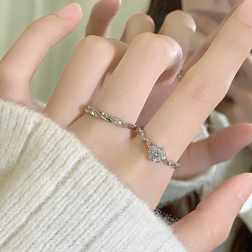 卡蒂罗/KADER 莫比乌斯系列 不渝之证情侣对戒 钟爱久久 轻奢小众设计开口可调节 925银 礼盒礼物周年纪念日 女友 商品图4