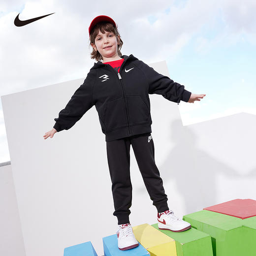 Nike 3brand 童装 冬 大童小童 开襟连帽卫衣 RWB-DH-0584 商品图1